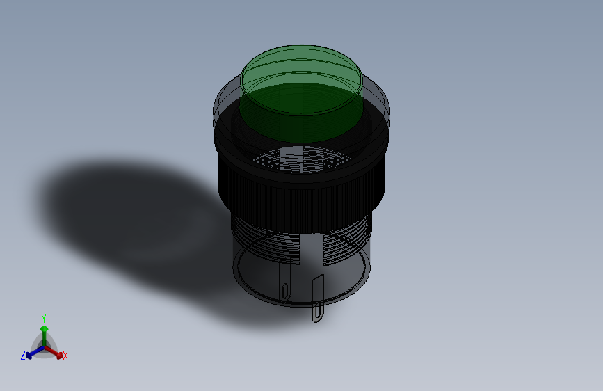 面板安装按钮开关-绿色盖子