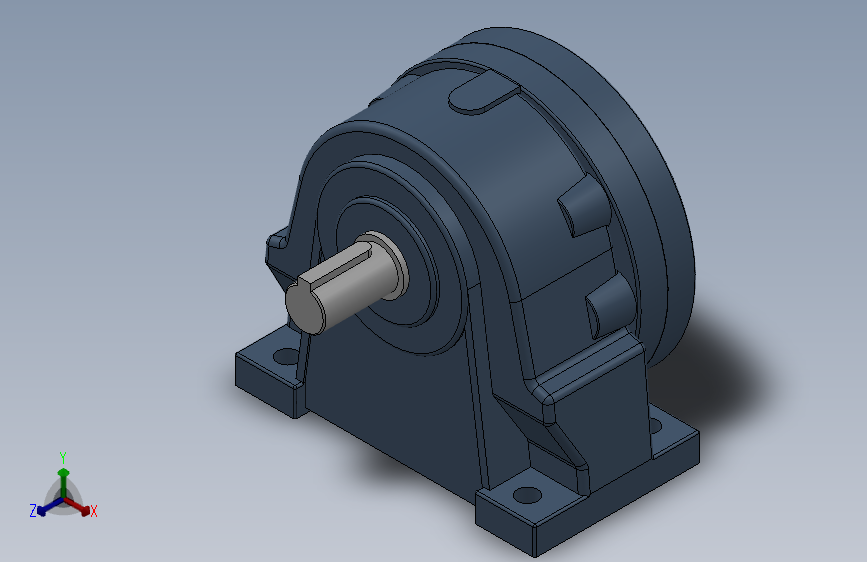 GH卧式附三相、单相铝壳（刹车）齿轮减速马达[GH-32-1500W-25-S-G1-LD-HO]_前部