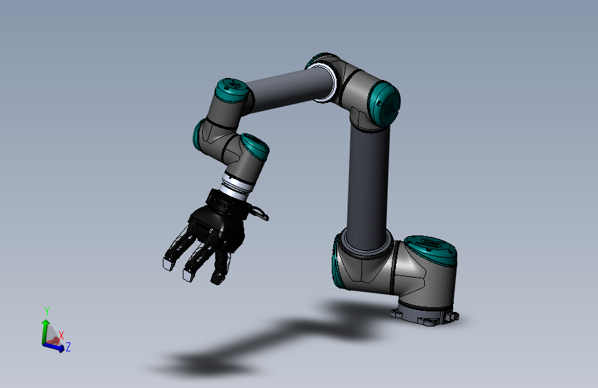 UR16 机器人3指抓手 sw16