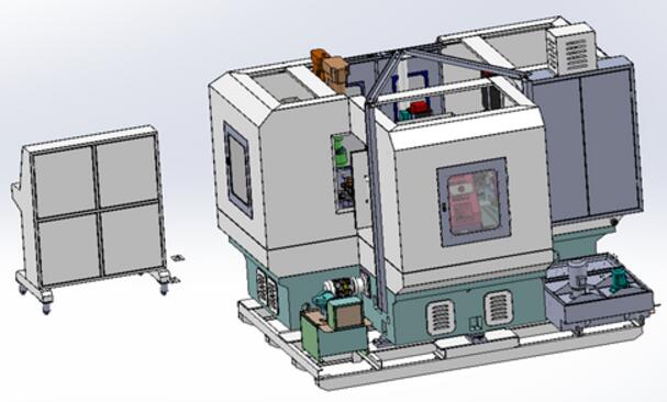 缸体三轴连动铣面钻孔机床专机