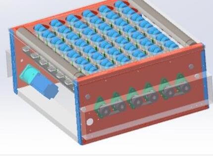 摆轮分拣流水线线斜轮分拣转向机构