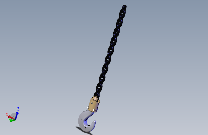 防扭转式旋转链钩 STP格式