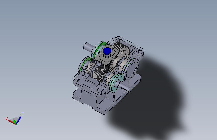 简易一级斜齿轮传动减速器 sw21