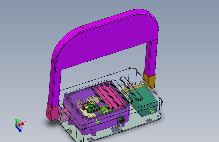 远程车位锁图纸 step格式