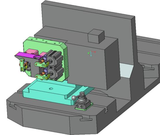 水暖水龙开关第二序气动四轴工装夹具
