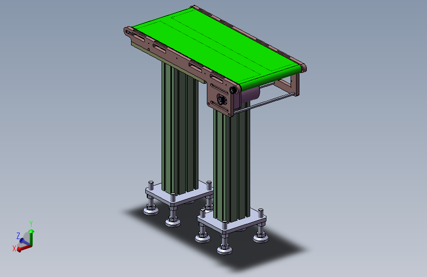 窄小型皮带线导条同步带输送机
