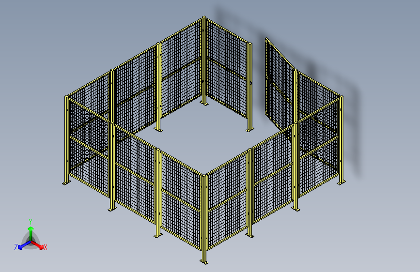 安全护栏三维模型