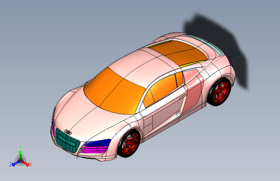 奥迪R8外壳模型