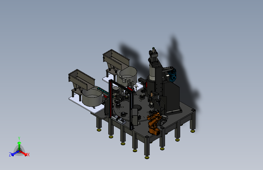 表盘旋转总成机球接头组装机3D模型
