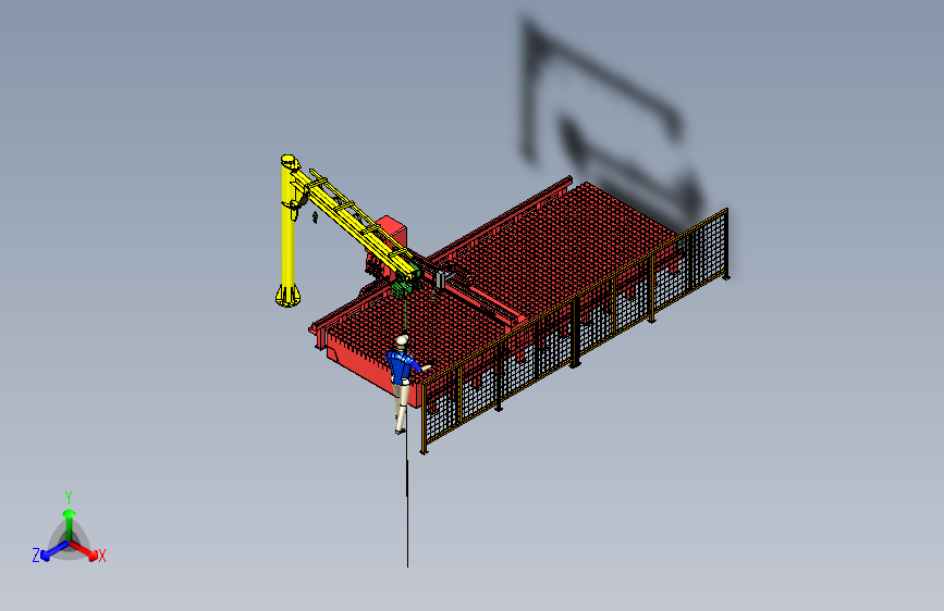 激光切板上下料3D模型