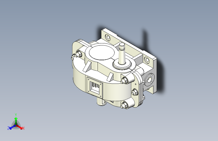 可编辑减速器三维模型