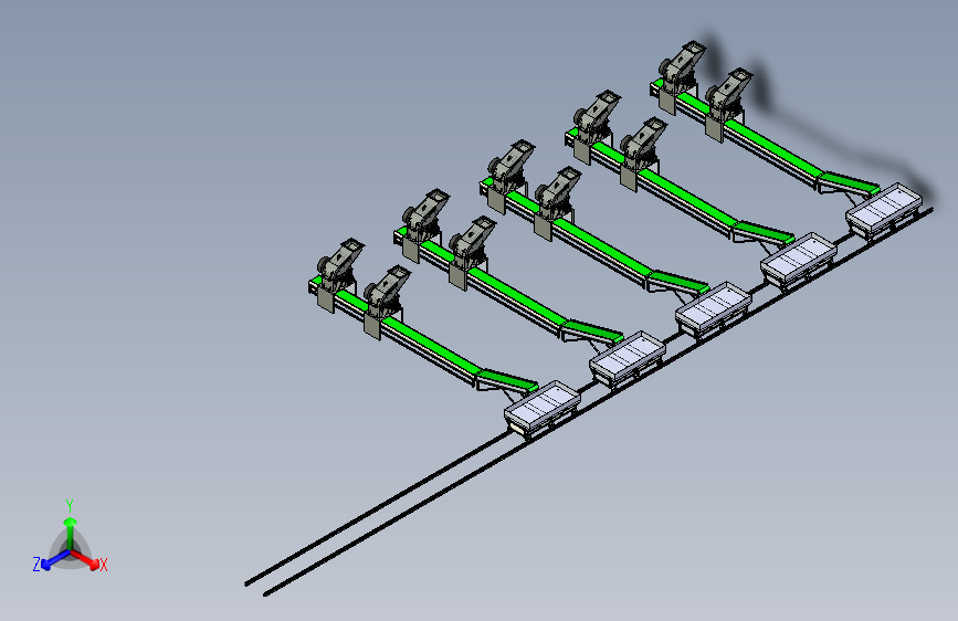 矿石粉碎机生产与轨道运输组合模拟