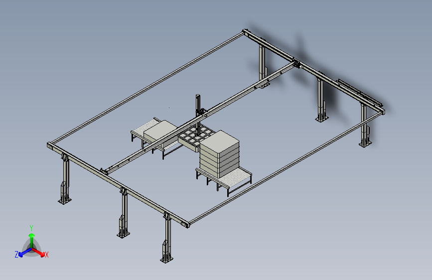 龙门桁架抓取床垫方案