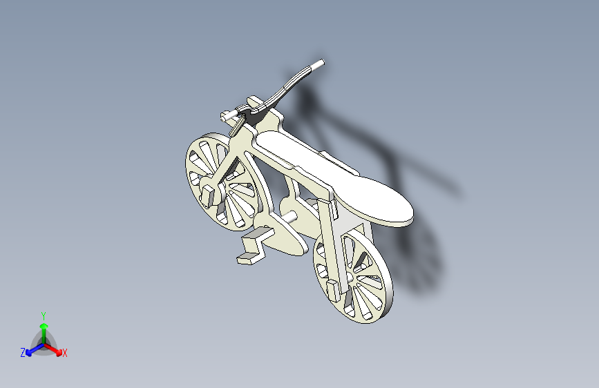 木质拼接玩具自行车