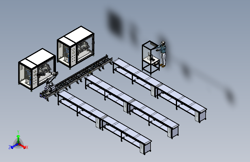 磨损试验箱与机械手组合模拟