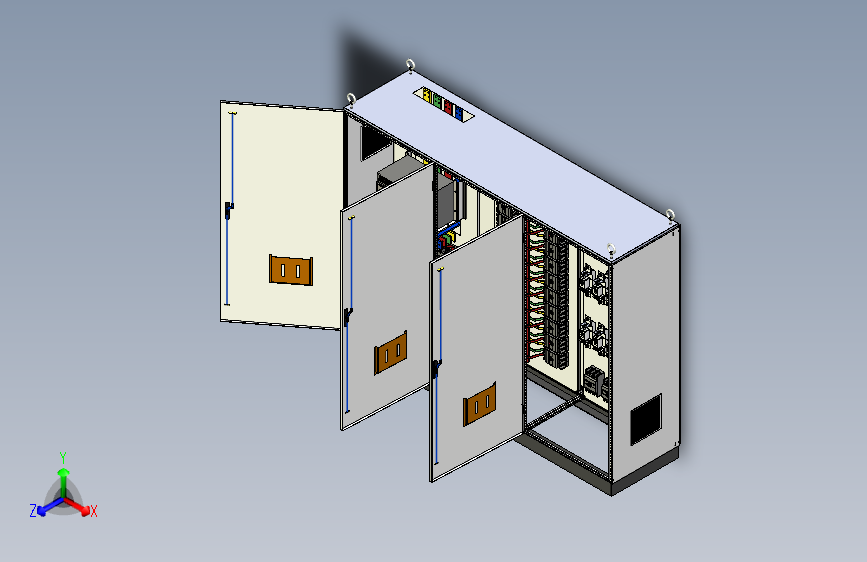 三柜组装万能断路器三维模型 54965