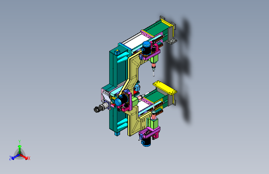 三轴龙门铣机构