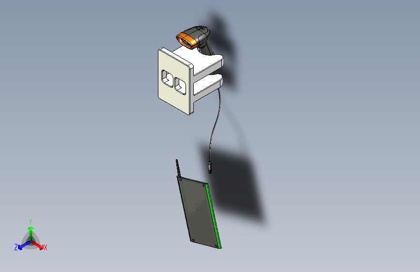 扫描枪三维模型