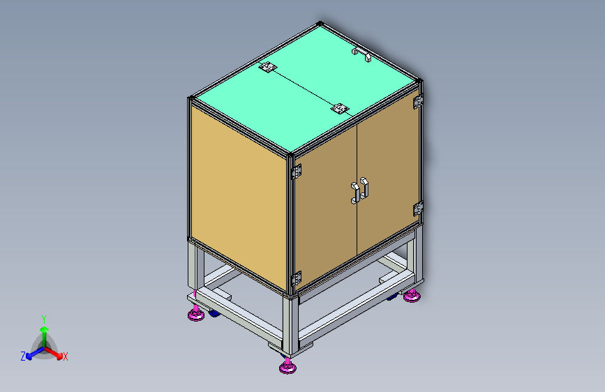 设备隔音外框架设计（内层加塞隔音棉）