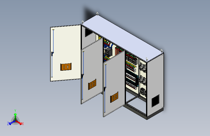 双电源刀开关组装三维模型