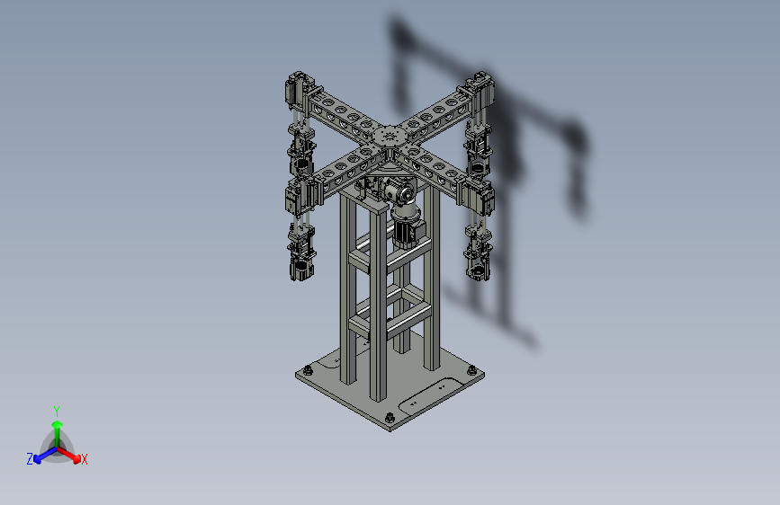四爪十字旋转机械手