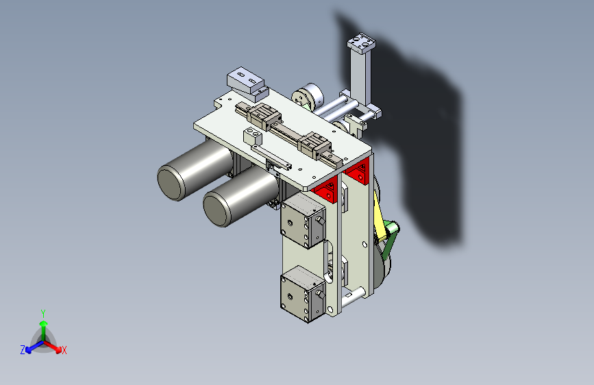 贴膜机构三维设计