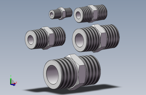 5款HN型双外牙接头