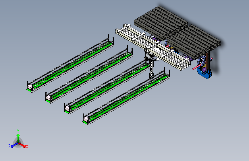 弯管机设备的自动化取料与运输模拟