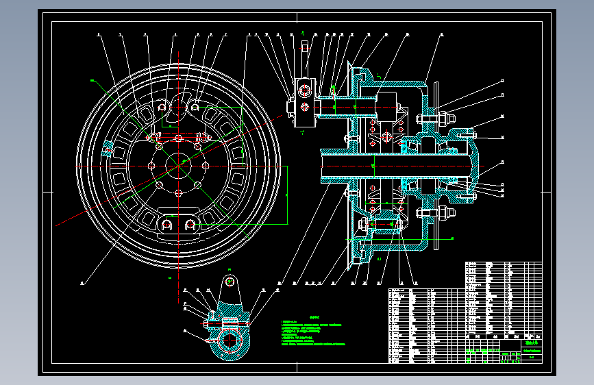 中型货车鼓式CAD装配图===wb05