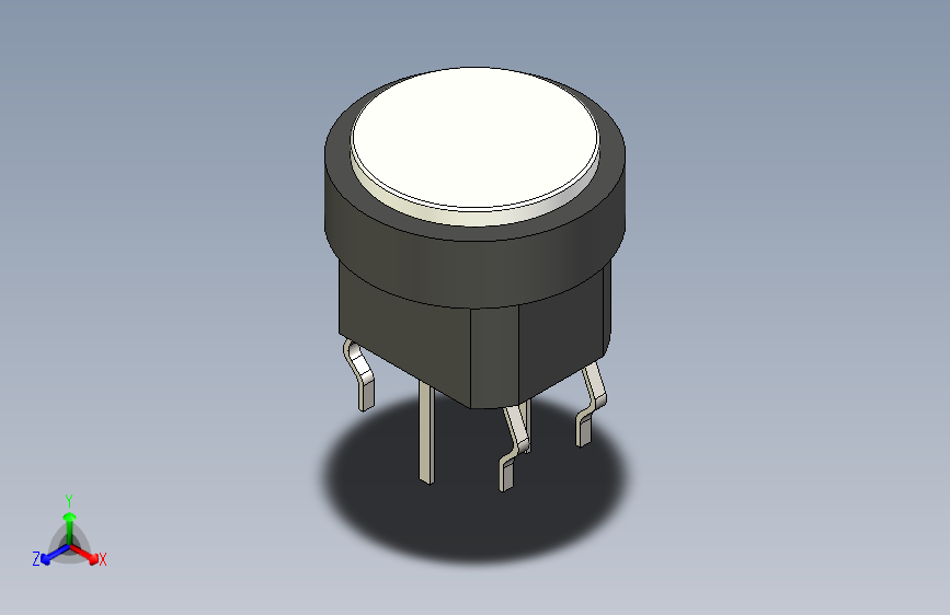 B2002511-瞬时按下按钮 10mm 电源开关 蓝色LED按钮 J34