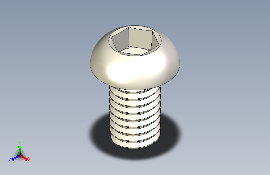 B2002585-M6X10 半圆头内六角螺丝
