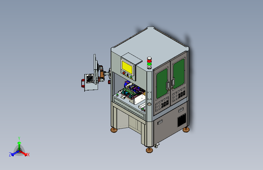一模两穴自动化玻璃厚度平面度检测机