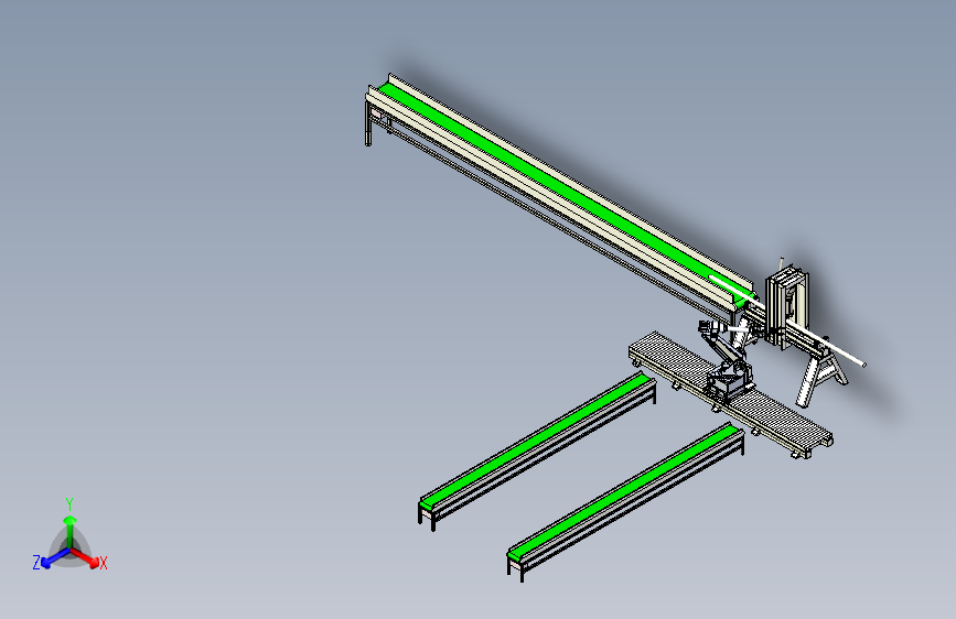 圆钢校直机构与机械手组合模拟