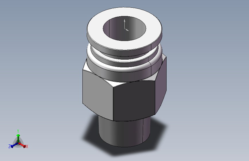 SSC 螺纹直通管接头[SSC08-01].step