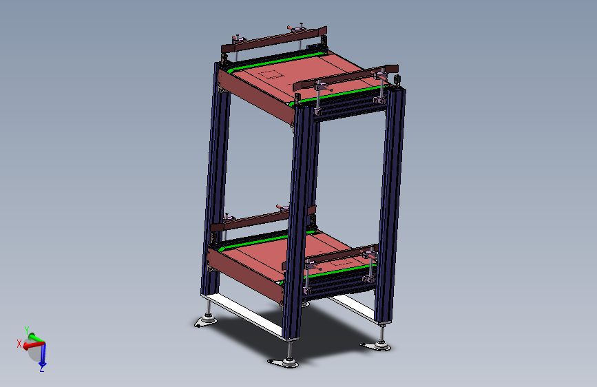 双层传送装置三维SW模型