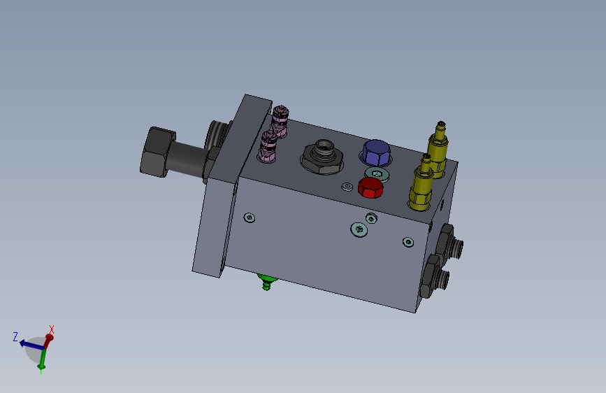 A0001622-定制液压块，带阀芯腔和所有组件