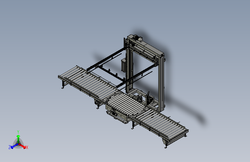 在线缠膜覆顶膜自动线三维STEP模型