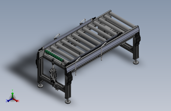 带挡停功能的滚筒输送机