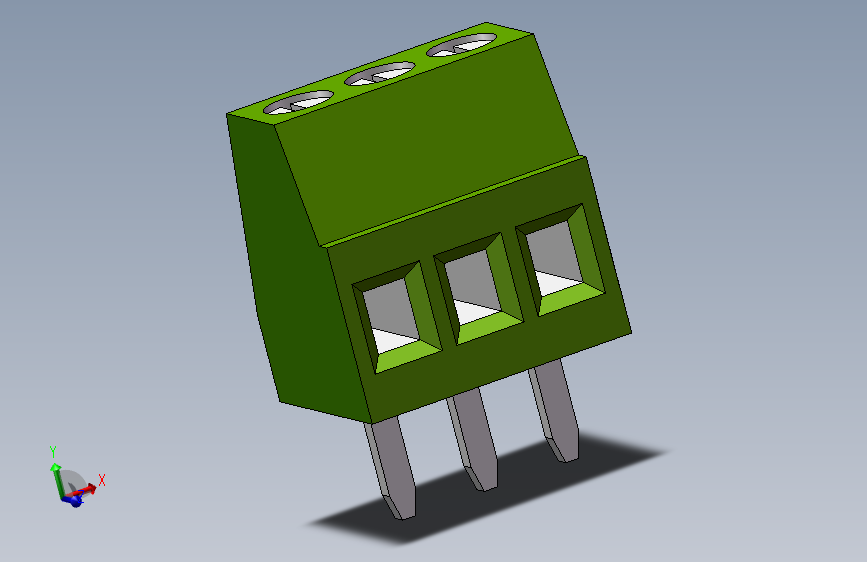 螺钉式PCB接线端子2.54间距端子3p