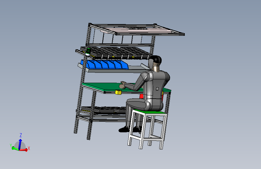 车间流水线工人操作台