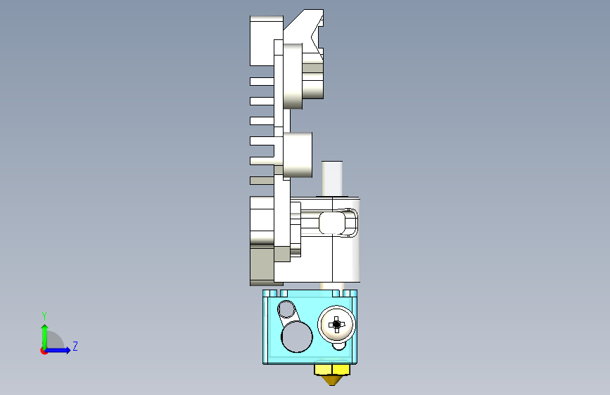 B2002673-来自Aliexpress的XCR3D的Titan Aero散热器 左侧视图