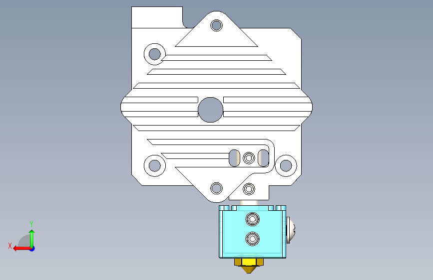 B2002673-来自Aliexpress的XCR3D的Titan Aero散热器 背面视图