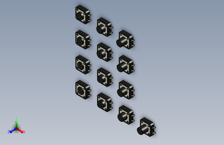 B2002777-多套触摸开关 - 表面贴装 (12mm 系列)
