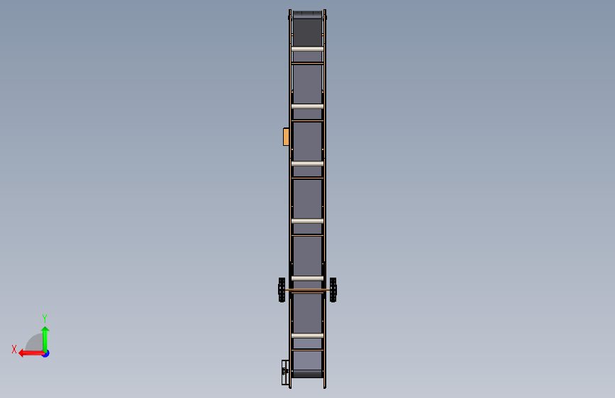 倾斜皮带输送机 step 背面视图