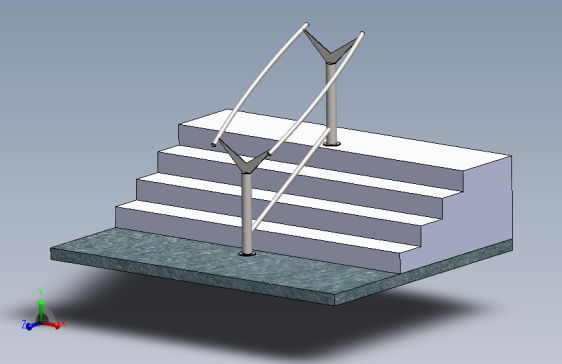 A0001653-栏杆-楼梯-栏杆-不锈钢双扶手入口