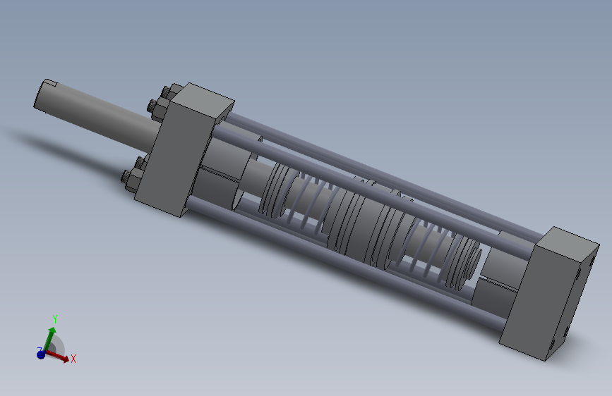 拉杆气缸（带弹簧缓冲）50x20x120mm