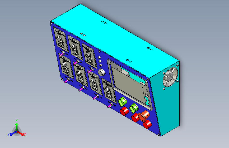 触摸屏操作面板三维