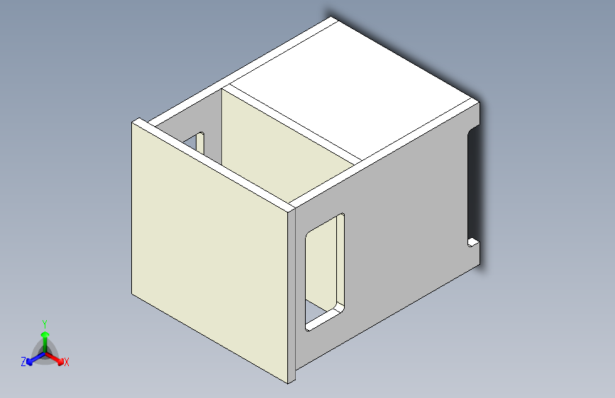 纯木床头柜三维模型