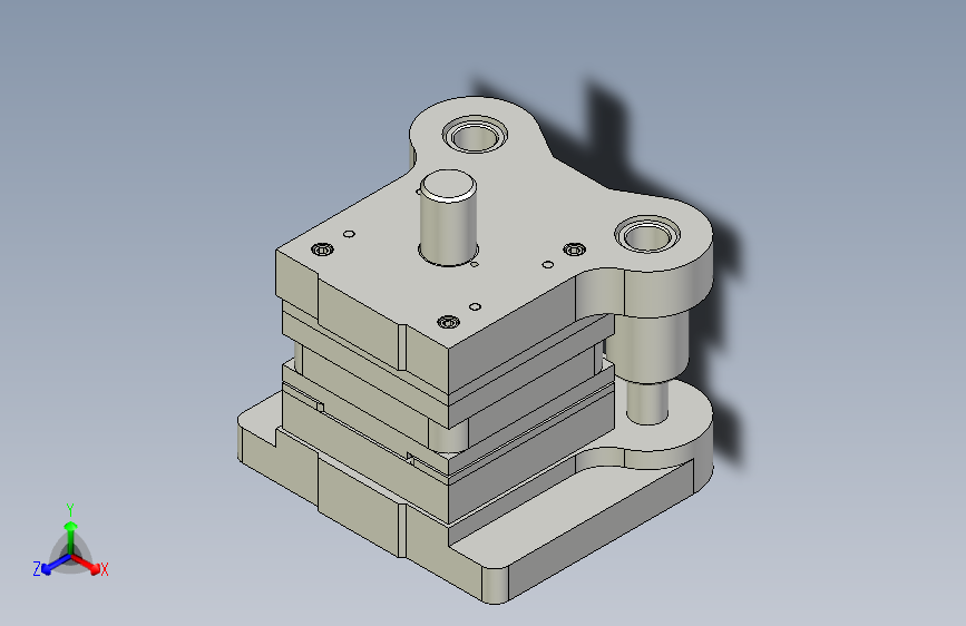 固定座落料模设计