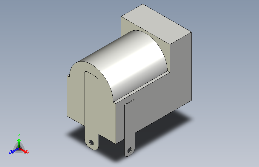 三接脚贴片电源口模型